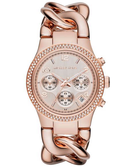 michael kors 3247 silber|Michael Kors Women's Chronograph Runway Twist Rose Gold .